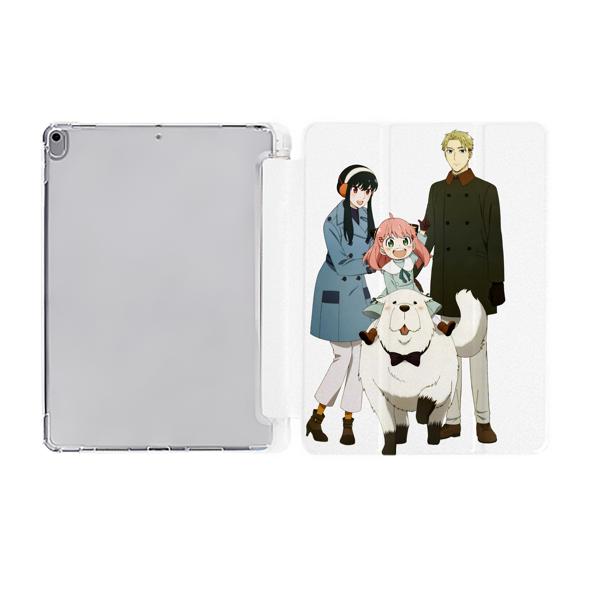 （画像用） SPY×FAMILY间谍家家酒 IPad ケース ペン収納付き 三つ折りスタンド PUレザー×シリコン 対応機種9.5/10.5/10.9インチ